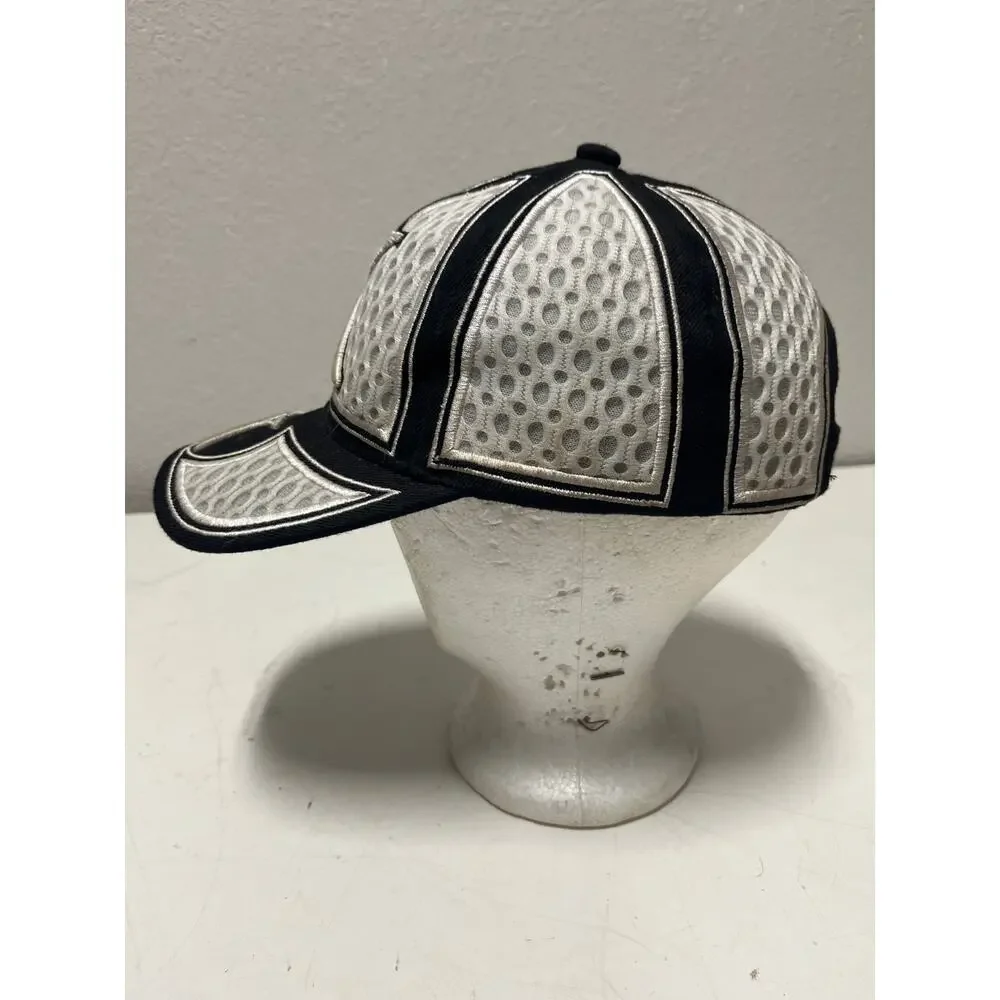 K Kansas City Hunter Adjustable Baseball Cap Hat Rare Mesh Design White&Black